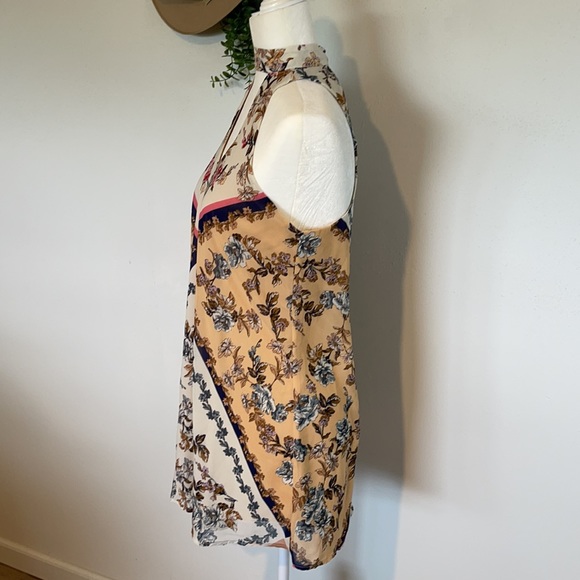 Lots of Love by Speechless-Earthy Floral Halter Boho Sleeveless Mini Dress Sz Sm - Picture 7 of 16